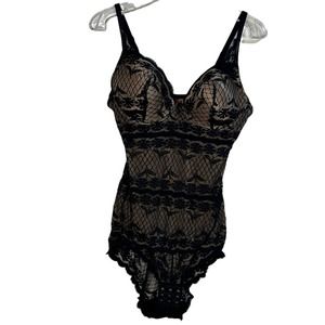 Skinnygirl lace shaper XL Style 776154 black bodysuit